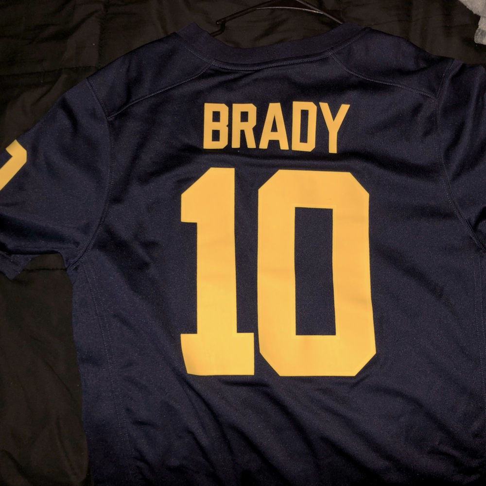 Tom Brady Michigan Wolverines Jordan Brand Alumni Player Game Jersey – Navy Ncaa